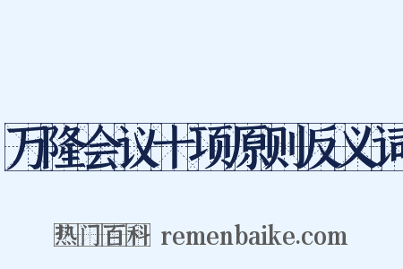万隆会议十项原则反义词是什么意思的图片